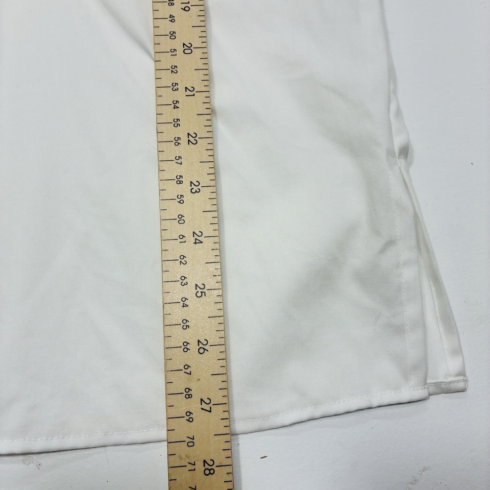 Foxcroft Wrinkle Free White Embroidered Button Shirt Women's Size 12 Classic Fit - Picture 9 of 15